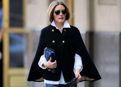 Mix áo cape đẹp đúng điệu như &#039;tiểu thư thời trang&#039; Olivia Palermo