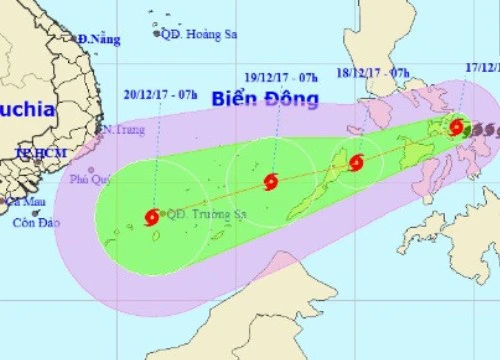 Bão Kai-tak đổi hướng di chuyển, không khí lạnh trải rộng xuống Nam Bộ