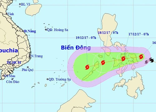 Bão Kai-tak hướng vào Biển Đông