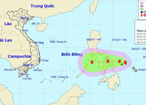 Bão Kai-tak tiếp tục tiến vào Biển Đông