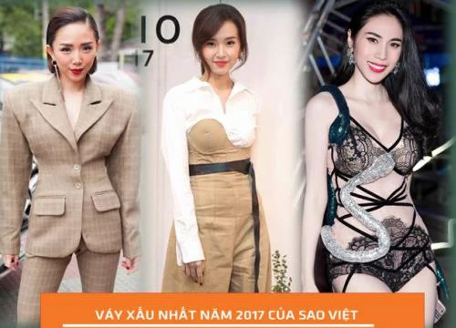 Top những bộ váy &quot;XẤU KHÔNG THỂ CỨU&quot; của Sao Việt năm 2017!