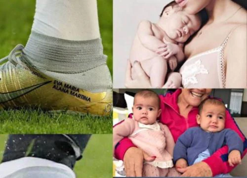 4 con yêu luôn theo chân Ronaldo trong từng bước chạy