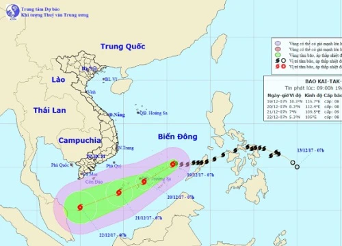 Bão số 15 áp sát quần đảo Trường Sa, khả năng còn mạnh thêm