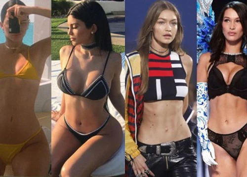 Cuộc chiến body của chị em Kendall &#8211; Kylie và Gigi &#8211; Bella: Bụng không chỉ phẳng lỳ mà còn phải có cơ bắp sexy