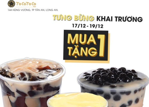 Đắn đo gì nữa, đến ngay TocoToco Long An, tận hưởng khuyến mãi "MUA 1 TẶNG 1"!