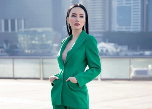 Bắt nhịp xu hướng hot cuối năm 2017, Angela Phương Trinh diện suits không nội y dạo phố