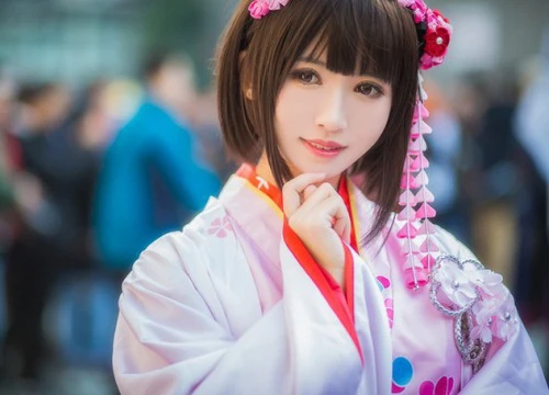 Ngất ngây với cosplay về thiếu nữ Nhật Bản cực dễ thương trong Kimono