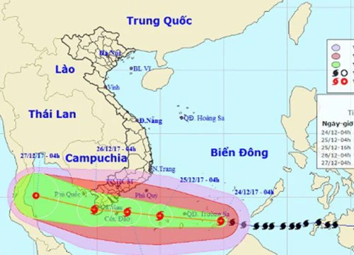 Bản tin bão 8h: Bão số 16 vào Biển Đông, nhắm thẳng Bà Rịa-Vũng Tàu đến Cà Mau