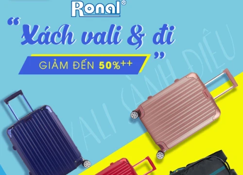 Ronal giảm giá tới 50% nhiều balo, vali chào năm mới