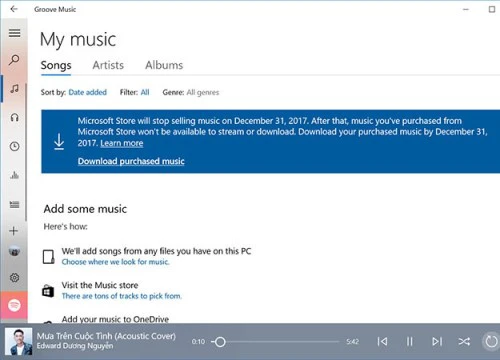 Microsoft đóng cửa dịch vụ Groove Music