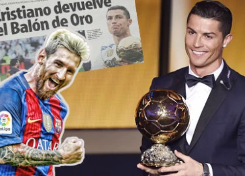 CR7 tự nguyện trả lại Quả bóng vàng cho Messi