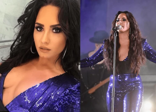 Demi Lovato 'chơi lớn' đầu năm khi diện trang phục 'thả rông' đốt mắt khán giả