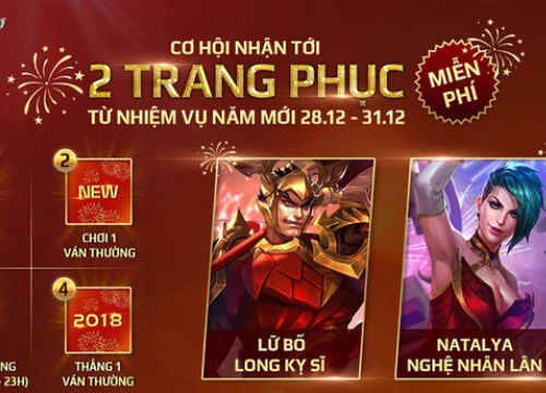 Liên Quân Mobile: Người chơi có thể nhận được rất nhiều Ruby và mảnh skin từ sự kiện này