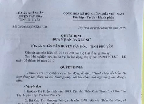 12 giáo viên ở Phú Yên kiện trưởng phòng giáo dục