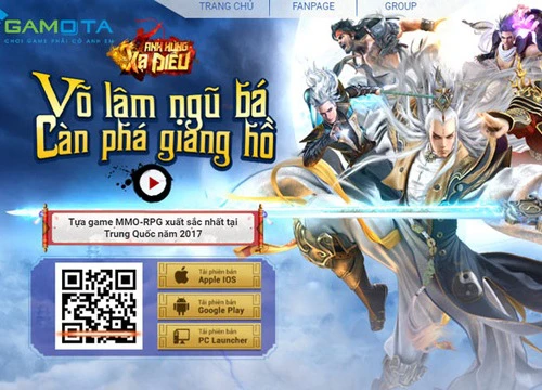 Anh Hùng Xạ Điêu Gamota bất ngờ tung landing page, ấn định ngày ra mắt 11/01