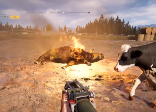 Chết cười với gameplay của Far Cry 5, yêu cầu game thủ phải đi săn "của quý" của bò và chế biến thành món ăn