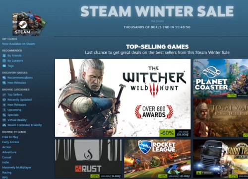 Steam Winter Sale sắp kết thúc, nếu không nhanh tay, bạn sẽ phải đợi nửa năm nữa mới có đợt khuyến mại mới