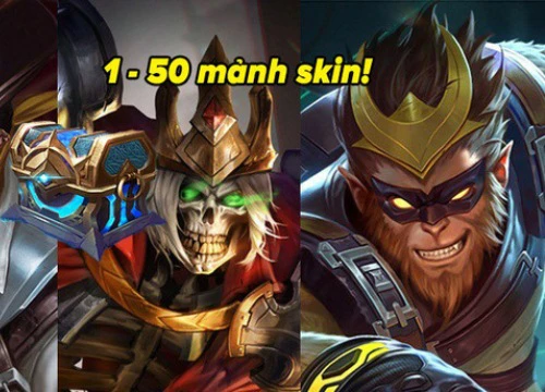 Liên Quân Mobile: Người chơi có thể nhận tới 50 mảnh skin từ vật phẩm có giá chỉ 18 quân huy