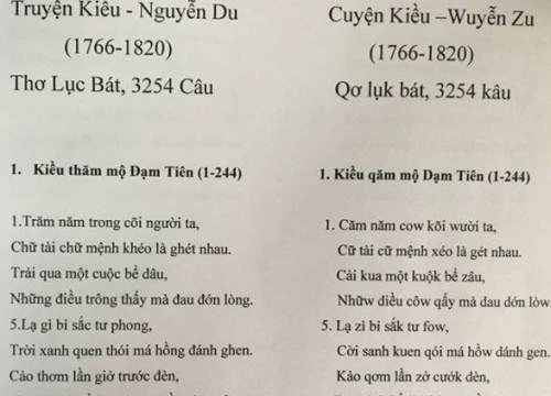 PGS Bùi Hiền viết lại 'Truyện Kiều' bằng chữ cải tiến