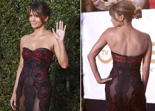 51 tuổi, Halle Berry vẫn diện váy xuyên thấu táo bạo tới thảm đỏ