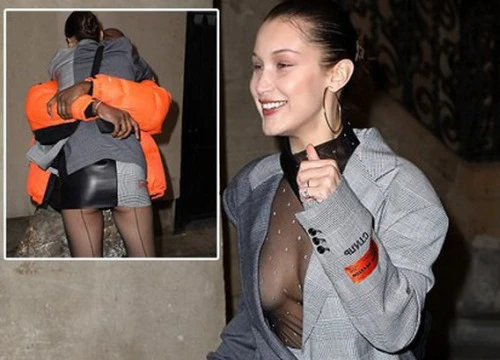 Diện đồ hở hang, Bella Hadid hớ hênh vòng 3 và suýt lộ ngực trên phố