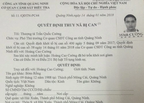 Quảng Ninh: Đã bắt được 2 phạm nhân đào tẩu khỏi bệnh viện