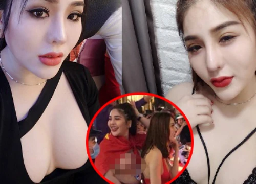 Em gái ngồi xe khoe nguyên vòng 1 nóng bỏng không kém HOT girl Đông Đông trong đêm U23 đại thắng là ai?