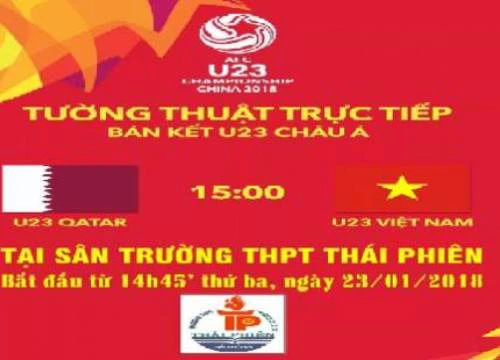 Trường THPT Thái Phiên chiếu bóng đá cổ vũ U23 Việt Nam ngay tại trường