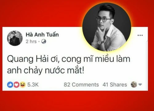 Đến Hà Anh Tuấn cũng phải phát khóc trước bàn thắng "cong mĩ miều" của Quang Hải