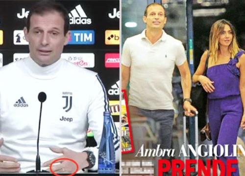 Bạn gái đeo "ba lô ngược", HLV Allegri chuẩn bị "đeo gông"