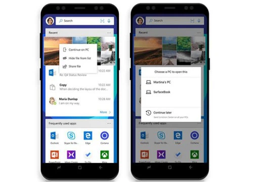 Microsoft Launcher beta mới tích hợp Cortana