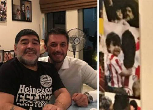 Maradona bị lộ ảnh bôi đen mặt Aguero