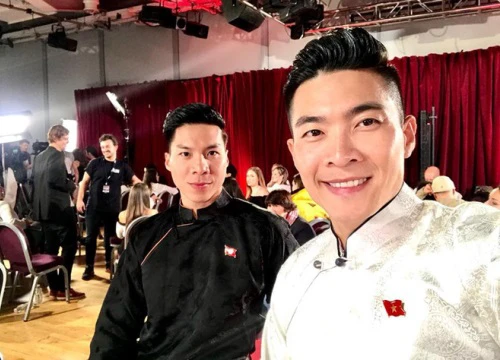 "Hoàng tử xiếc" Quốc Cơ - Quốc Nghiệp diện áo dài Việt tại "Britain's Got Talent"