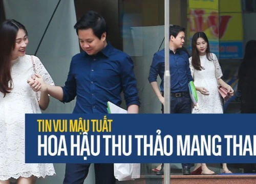 Mở màn paparazzi năm Mậu Tuất: Hoa hậu Đặng Thu Thảo lần đầu lộ bụng bầu, cùng ông xã Tín Nguyễn đi khám thai!