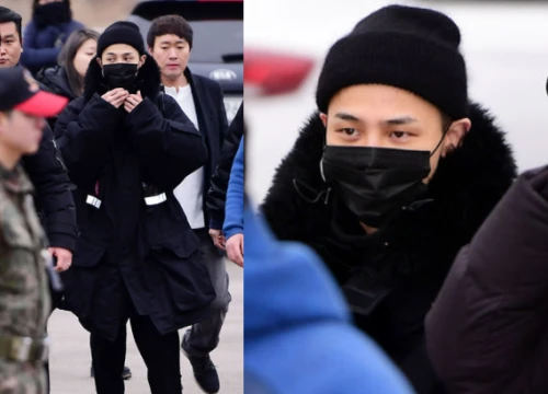 G-Dragon trùm kín mặt vẫn gây náo loạn, quân đội lập rào chắn kiên cố trước biển fan quốc tế tiễn anh nhập ngũ