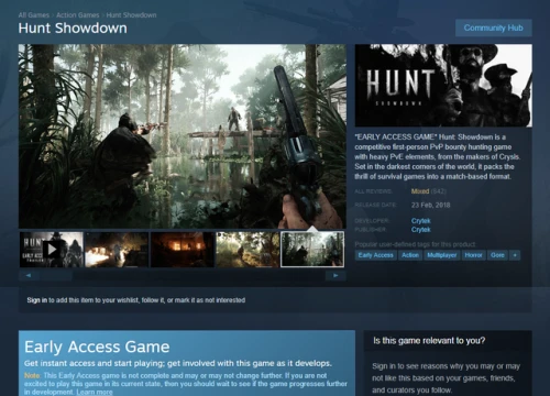 Game đỉnh Hunt Showdown chính thức mở cửa, game thủ có thể tải và chơi ngay bây giờ