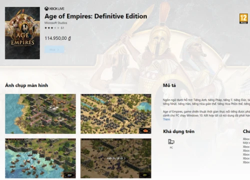 Hướng dẫn chi tiết cách mua và tải Đế Chế 4K - Age of Empires: Definitive Edition