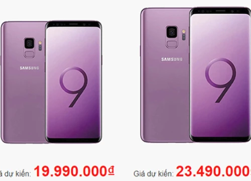 Giá Galaxy S9 tại Việt Nam sẽ khoảng 20 triệu đồng