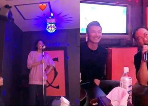 Tạ Đình Phong cười rạng rỡ khi ngắm Vương Phi hát karaoke