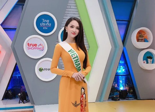 Hương Giang Idol mặc áo dài đẹp dịu dàng trên truyền hình Thái Lan