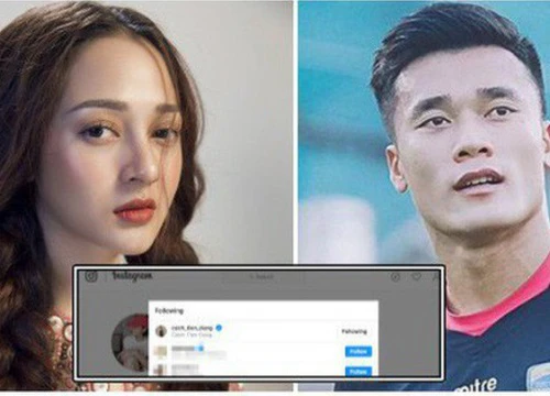 Giữa tin đồn hẹn hò, phát hiện ra Bảo Anh cũng follow instagram Bùi Tiến Dũng