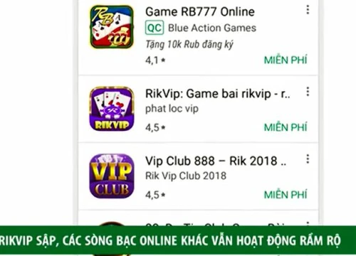 Rikvip sập, các sòng bạc online khác vẫn hoạt động rầm rộ