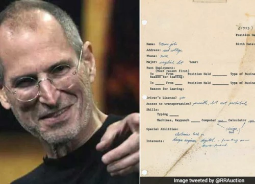 Chốt giá khủng dành cho đơn xin việc đầu tay của Steve Jobs