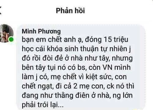 Đề nghị xử lý người tung tin mẹ con sản phụ tử vong vì đẻ "thuận tự nhiên"