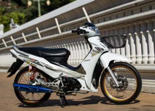 Xe số Honda Wave 125i trắng ngọc trai, độ lên quá đẹp