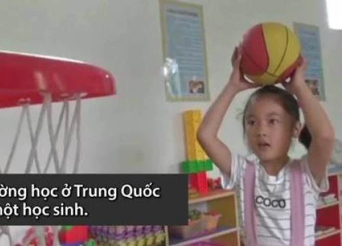 Học sinh duy nhất trong trường làng Trung Quốc