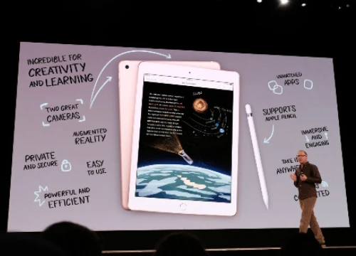 Apple trình làng iPad mới giá rẻ, hỗ trợ bút cảm ứng Pencil