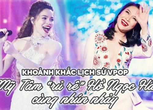 Khoảnh khắc lịch sử Vpop: Mỹ Tâm "rủ rê" Hồ Ngọc Hà cùng nhảy theo hit "Người hãy quên em đi"