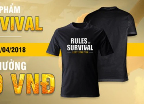 Tham gia thiết kế áo thun Rules of Survival để nhận thưởng 10 triệu đồng