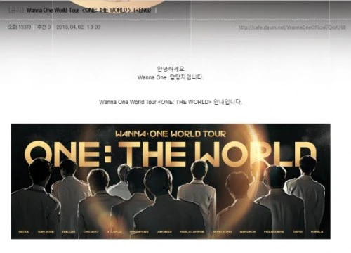 Thông báo tour thế giới, cơn bão Wanna One chuẩn bị quét qua Đông Nam Á